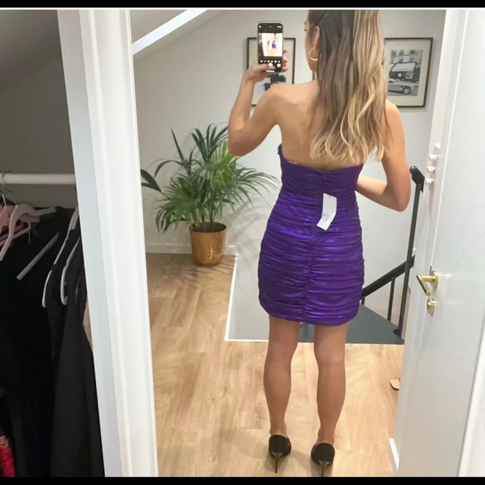 Zara Lilac Purple Sleeveless Mini Draped Dress 9361/308 Party Co… - Picture 4 of 4